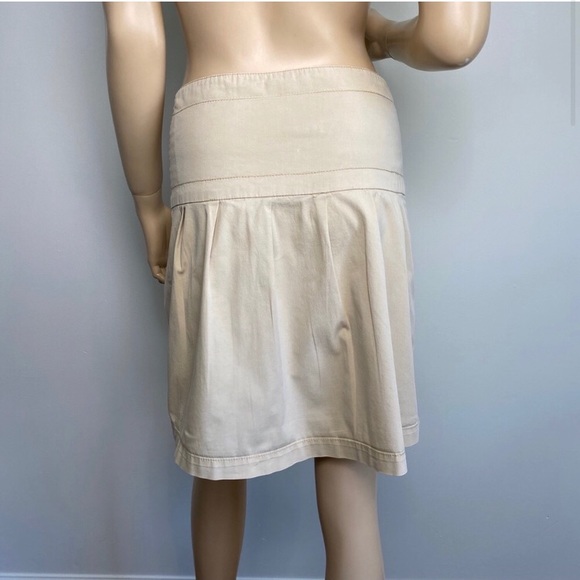 Anthro Hei Hei Beige Side Button Skirt 0 - Picture 2 of 8